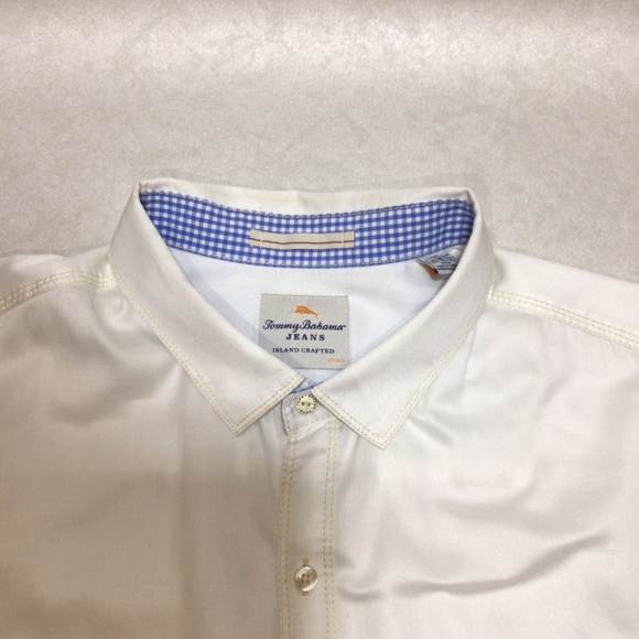 Tommy Bahama Jeans Island Crafted White Long Sleeve Button Down Shirt, Size 2XT. - Picture 3 of 12
